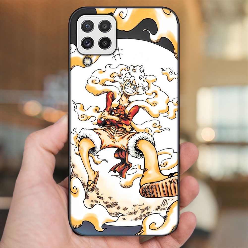 Ốp lưng Samsung A22 4G, A22 5G viền đen in hình Luffy Gear 5 Nika One Piece Đảo Hải Tặc