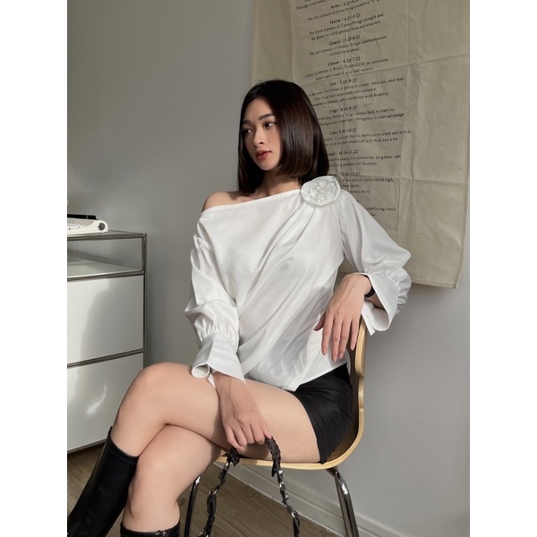 Lalia Shirt - Áo sơ mi đính hoa thủ công - Somalyng.studio