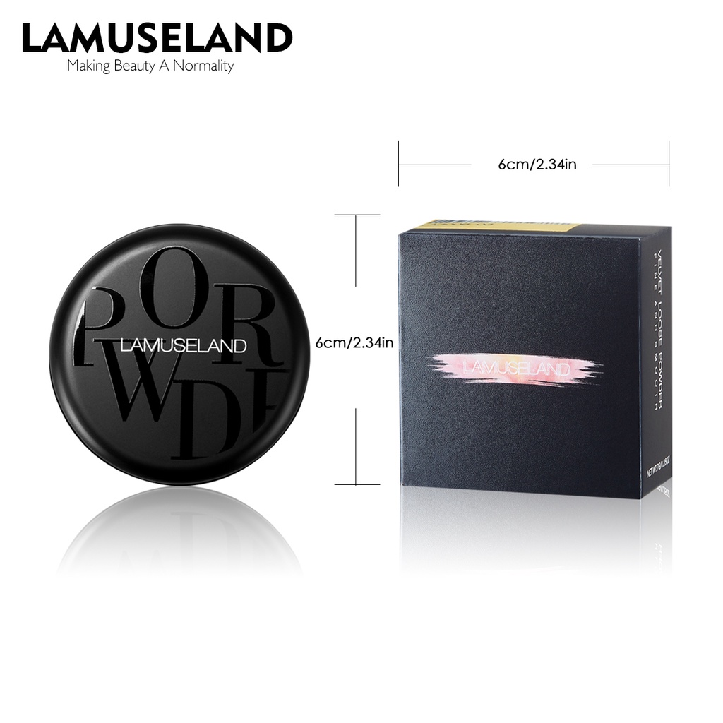 Bảng Phấn Mắt LAMUSELAND Che Khuyết Điểm Toàn Diện Lâu Trôi Kèm Mút Trang Điểm