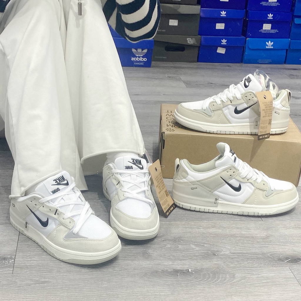 Giày SB Dunk Low Disrupt 2 Pale Ivory màu xám - Bản cao cấp Fullbox và phụ kiện có sẵn