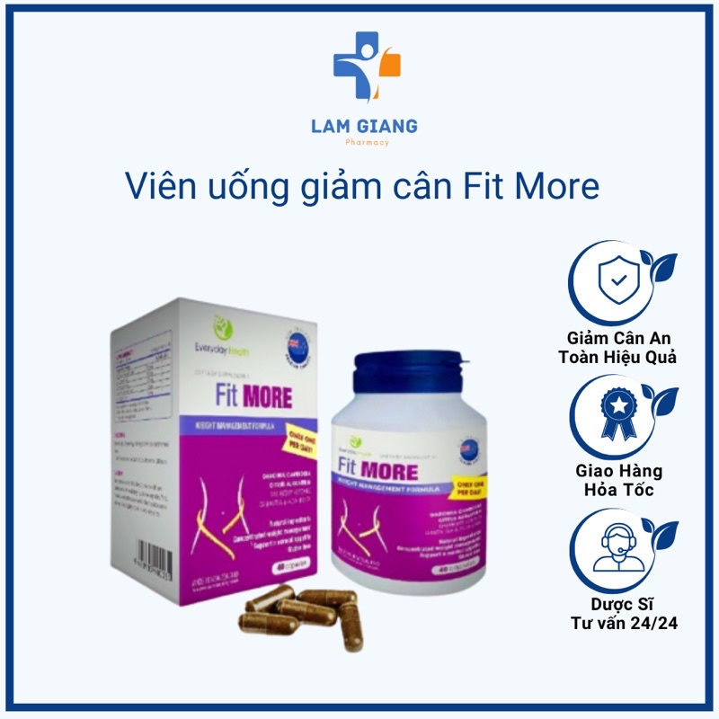 viên giảm cân Fit more từ thảo dược hỗ trợ giảm cân an toàn,hiệu quả