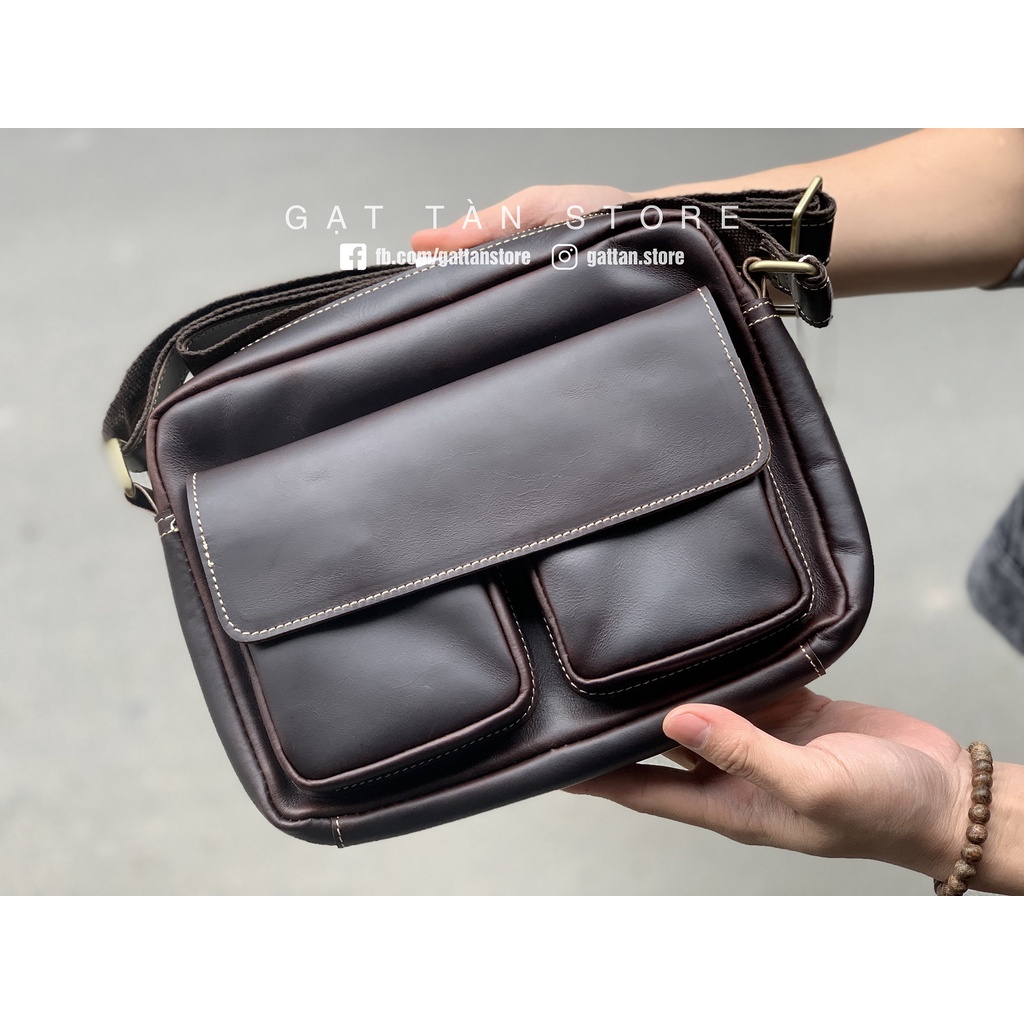 Túi đeo chéo đựng IPAD / Cao Cấp Hàng Đẹp Gạt Tàn Store / Cam Kết Da Bò Thật 100% - IP254