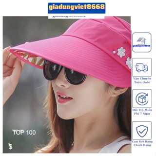 Mũ chống nắng ba bông hoa có vành rộng