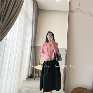 ÁO LEN HỒNG CÚC VÀNG