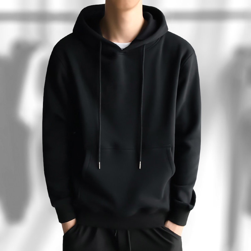 Áo hoodie lót nhung thu đông áo hoodie dày dặn trào lưu liền mũ nam áo khoác nam áo chui đầu thể thao phong cách Hàn