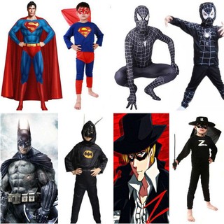 Trẻ em Halloween Siêu nhân Dơi Nhện Người Nhện Cosplay Trẻ mới biết đi Trẻ em Trang phục Bộ quần áo