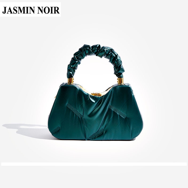 Túi Xách JASMIN NOIR Da PU Hình Hộp Phối Dây Xích Thời Trang Dành Cho Nữ