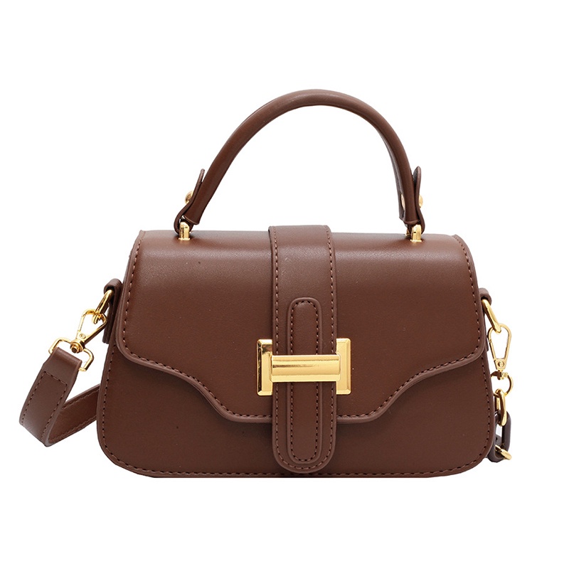 Túi Đeo Chéo Màu Nâu Phong Cách retro Thời Trang Cho Nữ