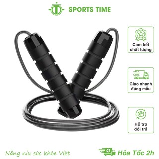  Dây nhảy thể dục lõi thép có tạ sắt tay cầm êm đầm tay - Dây nhảy giảm cân đốt cháy mỡ bụng vô cùng bền 