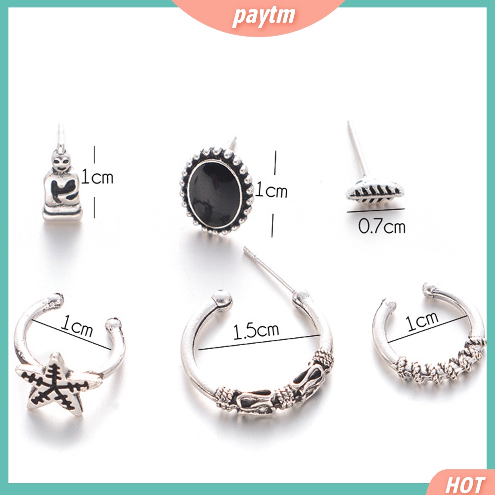(PTM) Set 6 Khuyên Tai Phong Cách Bohemian Cá Tính Dành Cho Nữ