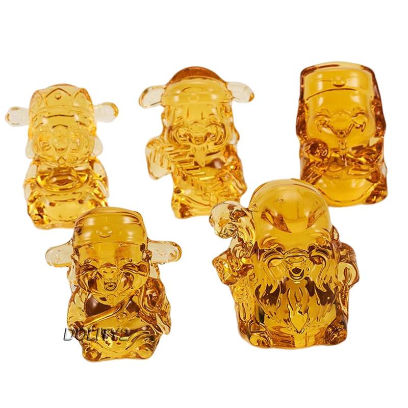 [Dolity2] 5 Tượng Thần Tài Trung Quốc Trang Trí Nhà Cửa Để Bàn