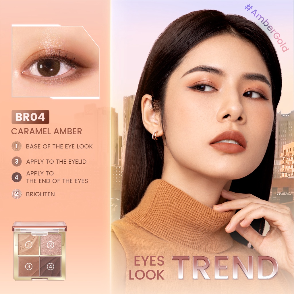 Phấn Trang Điểm FOCALLURE Tiện Dụng Chất Lượng Cao #Bảng Phấn Kẻ Lông Mày / Tạo Khối Một Công Dụng Chống Thấm Nước Lâu Trôi