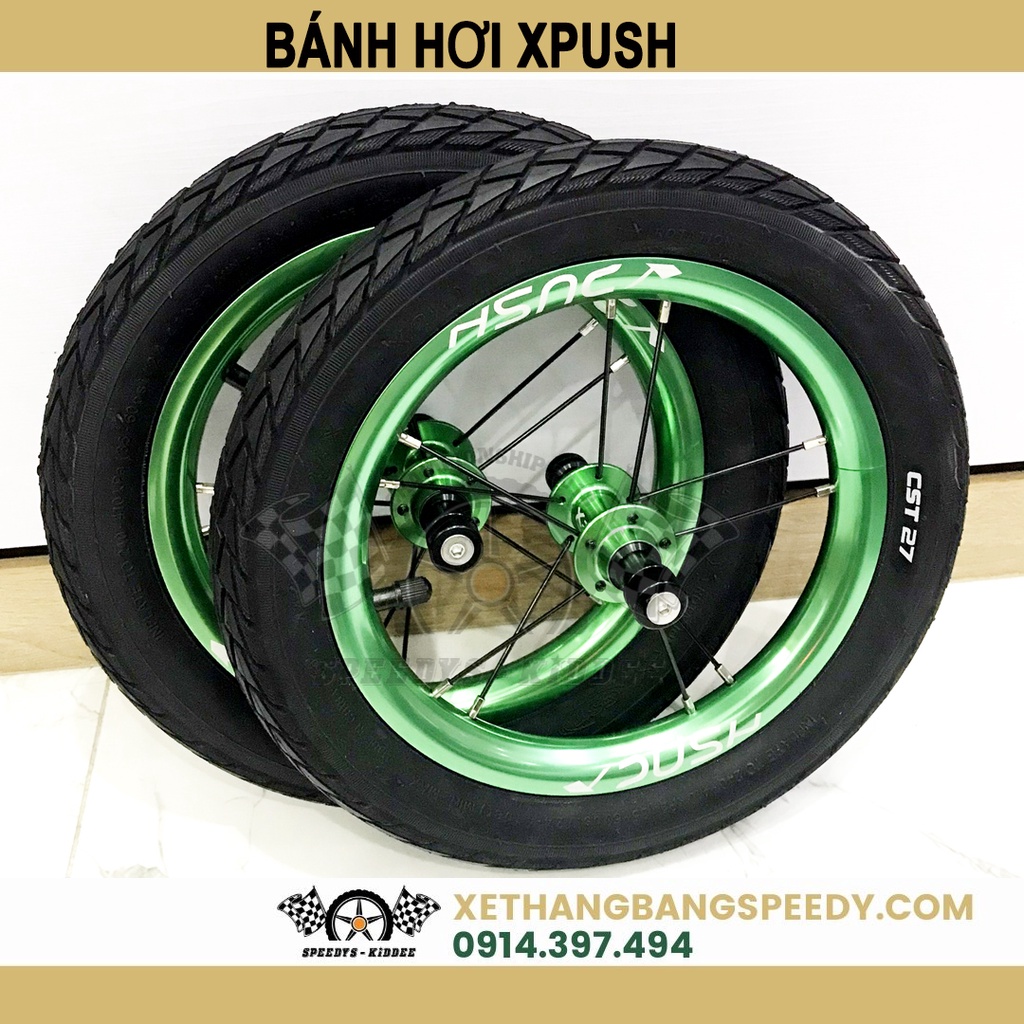 bộ bánh hơi vành xpush cao cấp 2 lớp độ xe thăng bằng