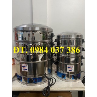 Nồi hấp đa năng chạy điện 3 tầng hấp