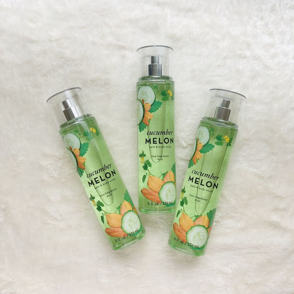 Body mist Xịt thơm Toàn thân Cucumber Melon 236ml hương dưa lưới thanh mát