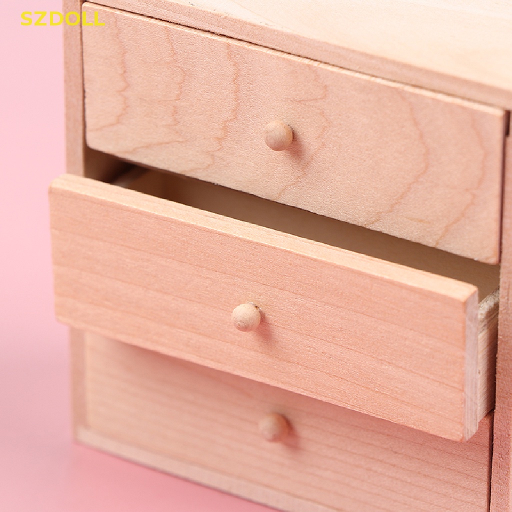 Mô Hình Tủ Trưng Bày Bằng Gỗ Tỉ Lệ 1: 12 Trang Trí Nhà Búp Bê