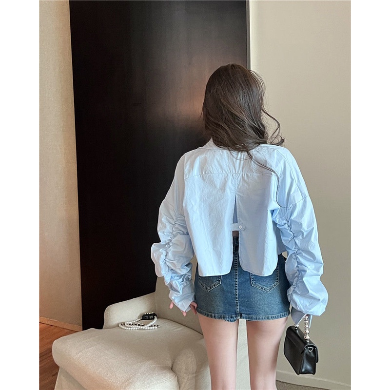 Áo Sơ Mi Ngắn / Dài Tay Dáng Rộng Phong Cách Phương Tây Thời Trang Mùa Hè Dành Cho Nữ