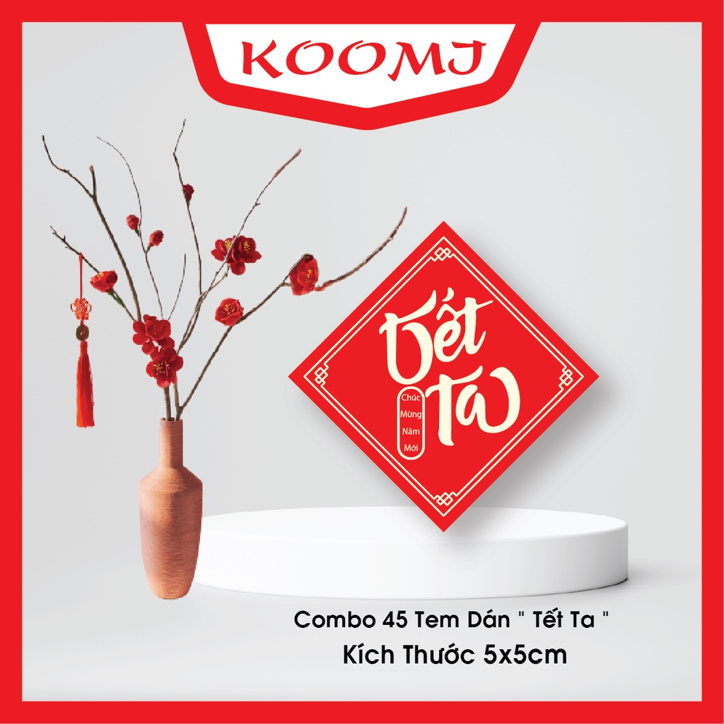 Tem dán đồ ăn vặt, hoa quả, mứt quà tặng Tết