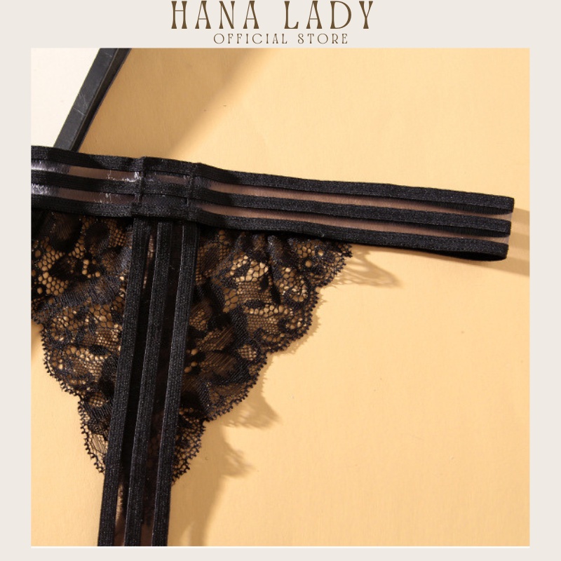 Quần lót nữ quyến rũ chất ren mềm mịn phối hoa xuyên thấu Hana Lady L102
