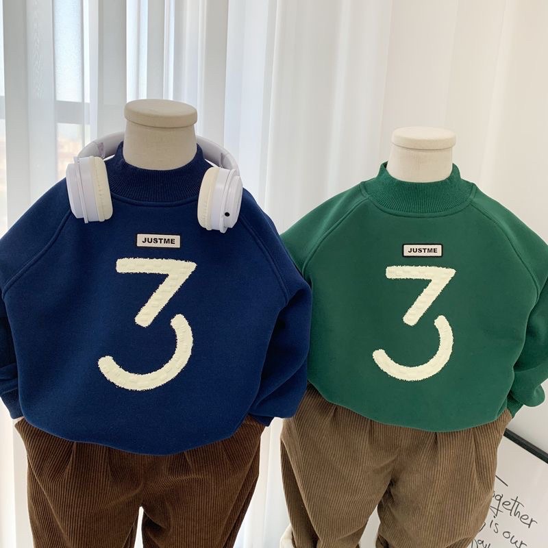 Áo Nỉ Hodie  Cổ Cao Thời Trang Mùa Đông Mới 2022 Dành Cho Bé Trai