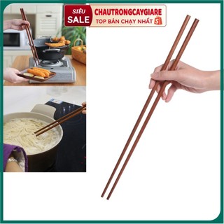 Đũa Gỗ Dài 40cm dùng xào nấu thức ăn tránh nóng, bỏng và bắn dầu, an toàn cho gia đình, tiện dụng cho phòng bếp