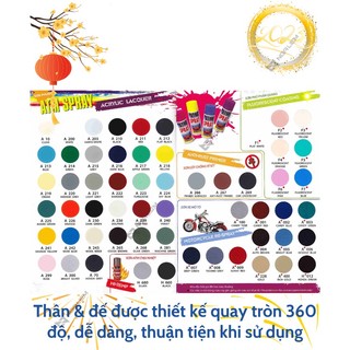 Sơn xịt ATM Spray Đủ Màu (400ml) [Hàng chính hãng nhà sản xuất]