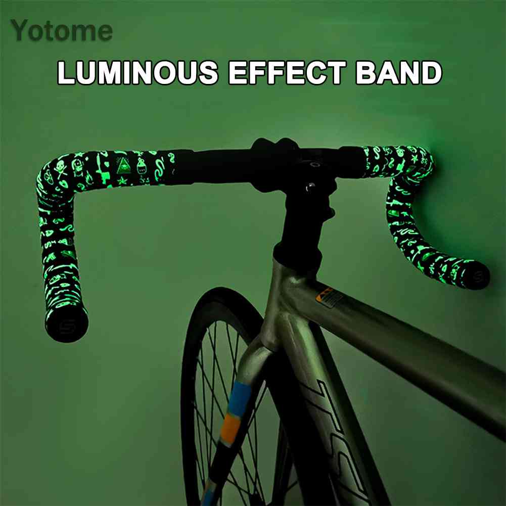 Mới 1 Cặp Băng Quấn Tay Lái Xe Đạp Màu Dạ Quang