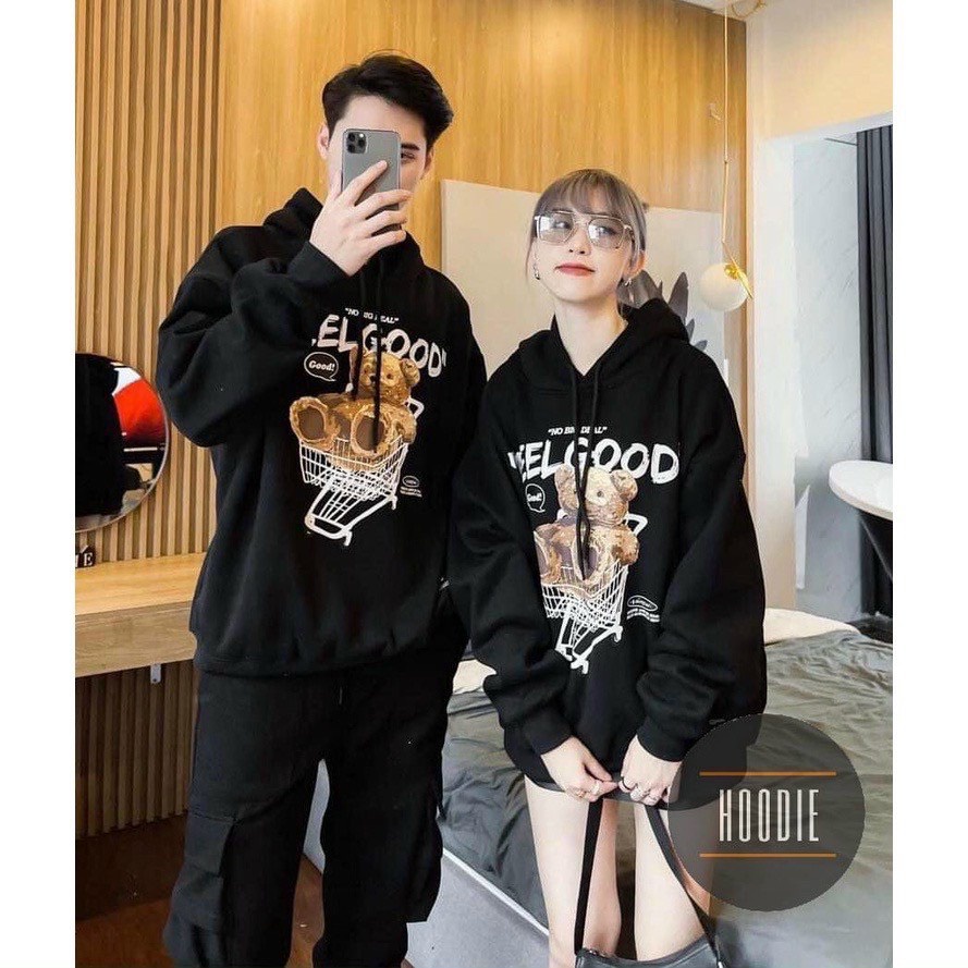 Áo khoác hoodie nam nữ CHÚ GẤU unisex ULZZANG