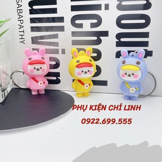 Móc khoá bé thỏ đeo túi dễ thương