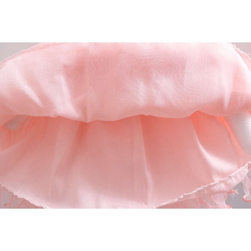 Chân Váy Xòe Công Chúa Bằng Vải Tuyn Đính Ngọc Trai Dễ Thương Thời Trang Cho Bé Gái 3-12 Tuổi