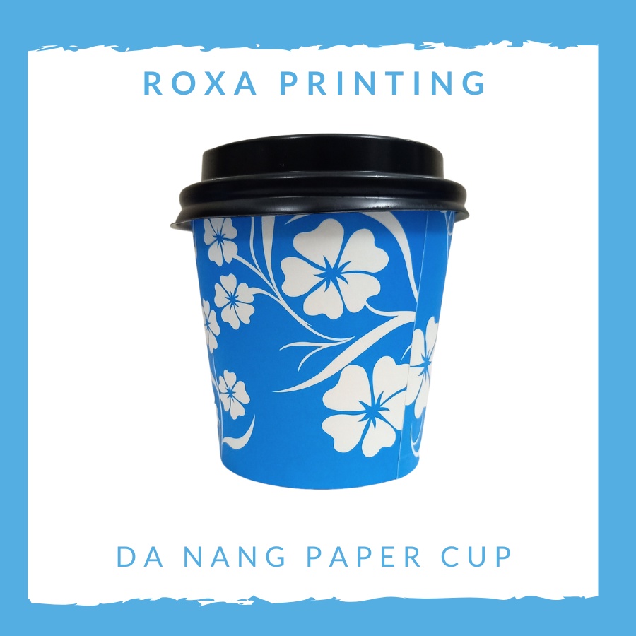 Set 50 Ly giấy cà phê in hình có nắp nhiều size