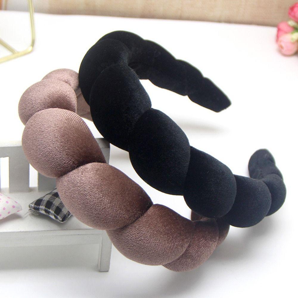 WATTLE Băng Đô Cài Tóc Bằng Xốp Màu Trơn Dùng Rửa Mặt / Tắm Cho Nữ