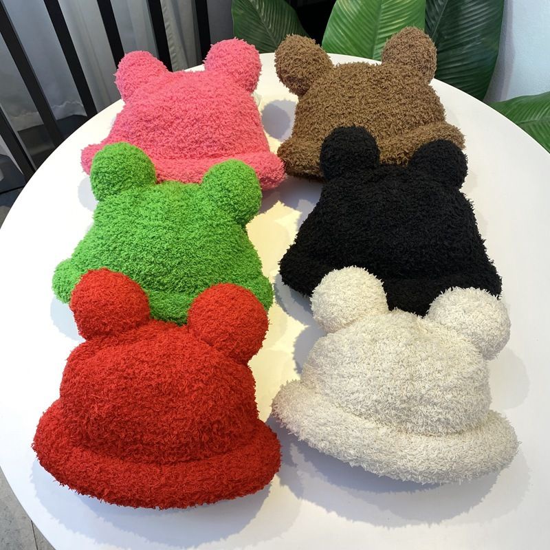 MŨ LEN TAI GẤU NHIỀU MÀU HOTTREND