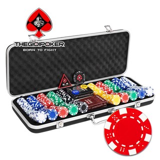 Bộ 500 Chip Poker Striped Dice 6 Màu - Chính Hãng
