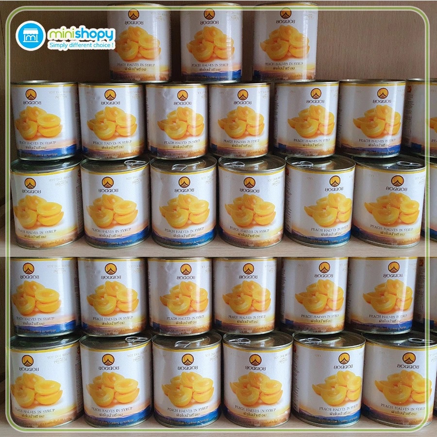 Đào ngâm Boddob Thái Lan lon to 825g