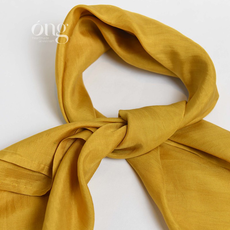 Khăn lụa vuông 100% lụa tơ tằm tự nhiên - Óng Silk