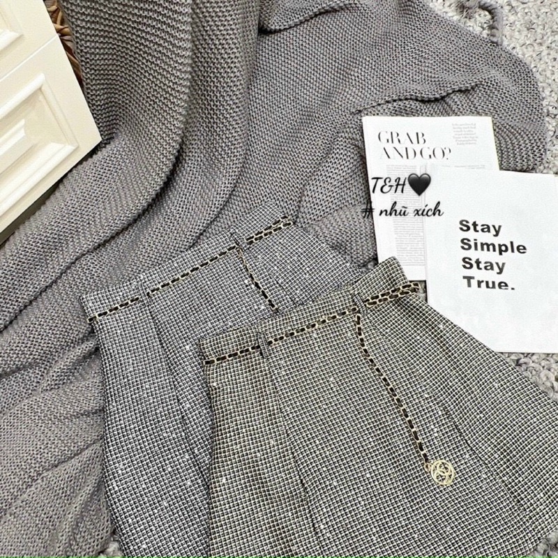 CHÂN VÁY KIM SA BLING CẠP CAO KÈM ĐAI XÍCH HÀNG QCL1 MS29100