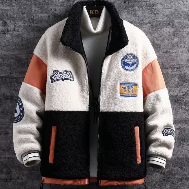 Áo Khoác Lông Cừu Thời Trang Thu Đông Mới Cho Nam