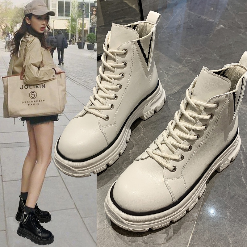 Giày Bốt Nữ Cao Cổ Đế Răng Cưa 5Cm Boot Nữ Chiến Binh Đẹp Thời Trang Cá Tính Phong Cách Ulzzang - BT002
