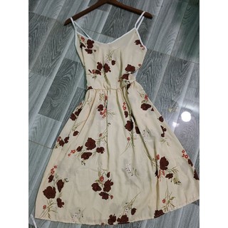 đầm hoa lụa mặc nhà