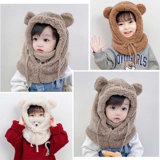 Mũ lông hình thú cho bé trai và bé gái mũ lông dễ thương cho bé có thể che kín tai