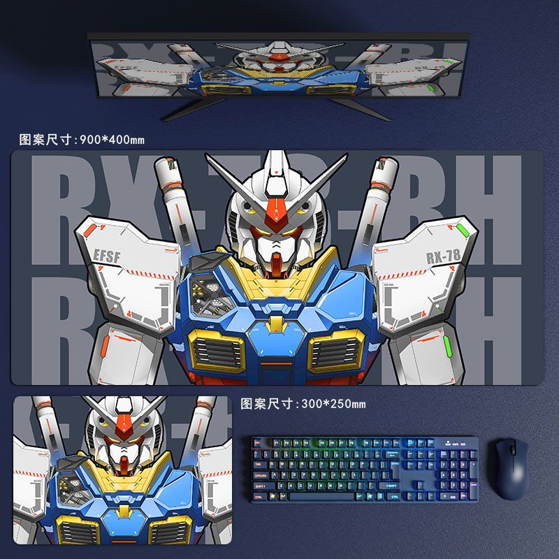 Tấm Lót Chuột Và Bàn Phím Cỡ Lớn In Hình Gundam Dành Cho Học Sinh / Văn Phòng