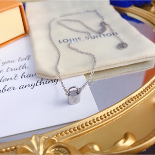  LOUIS VUITTON Vòng cổ Thép Titan Họa Tiết Lv Sang Trọng Cho Nam Nữ 