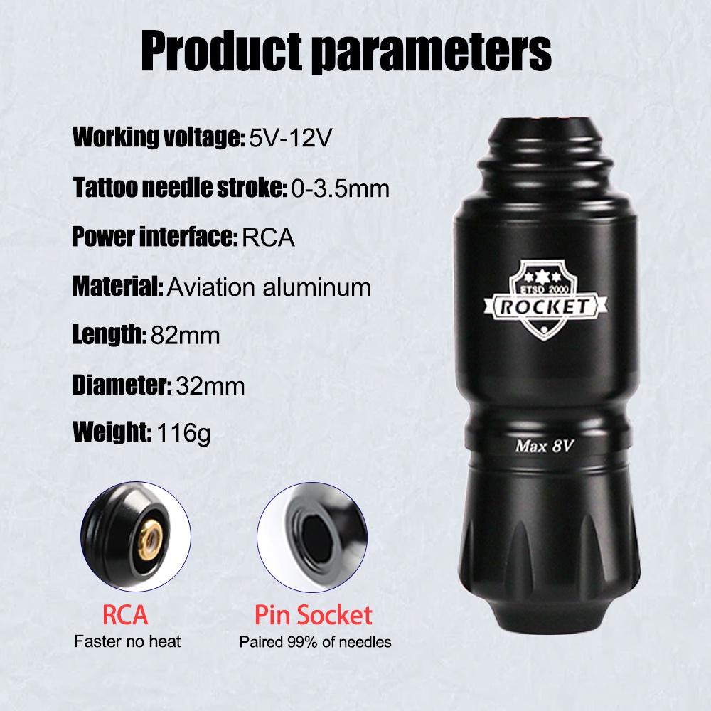 Bộ Máy Xăm Hình Mini Hoàn Chỉnh Với 4 Mẫu Pin RCA Không Dây