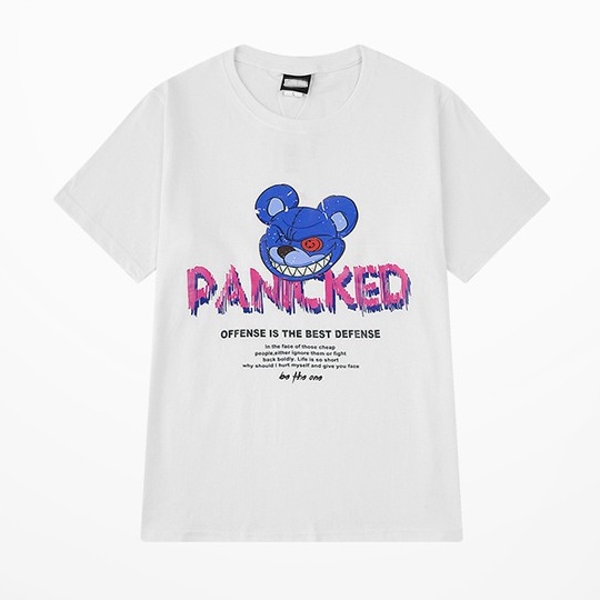Áo thun tay lỡ NELLY cotton 4 chiều dáng unisex in hình panicked mã N0113