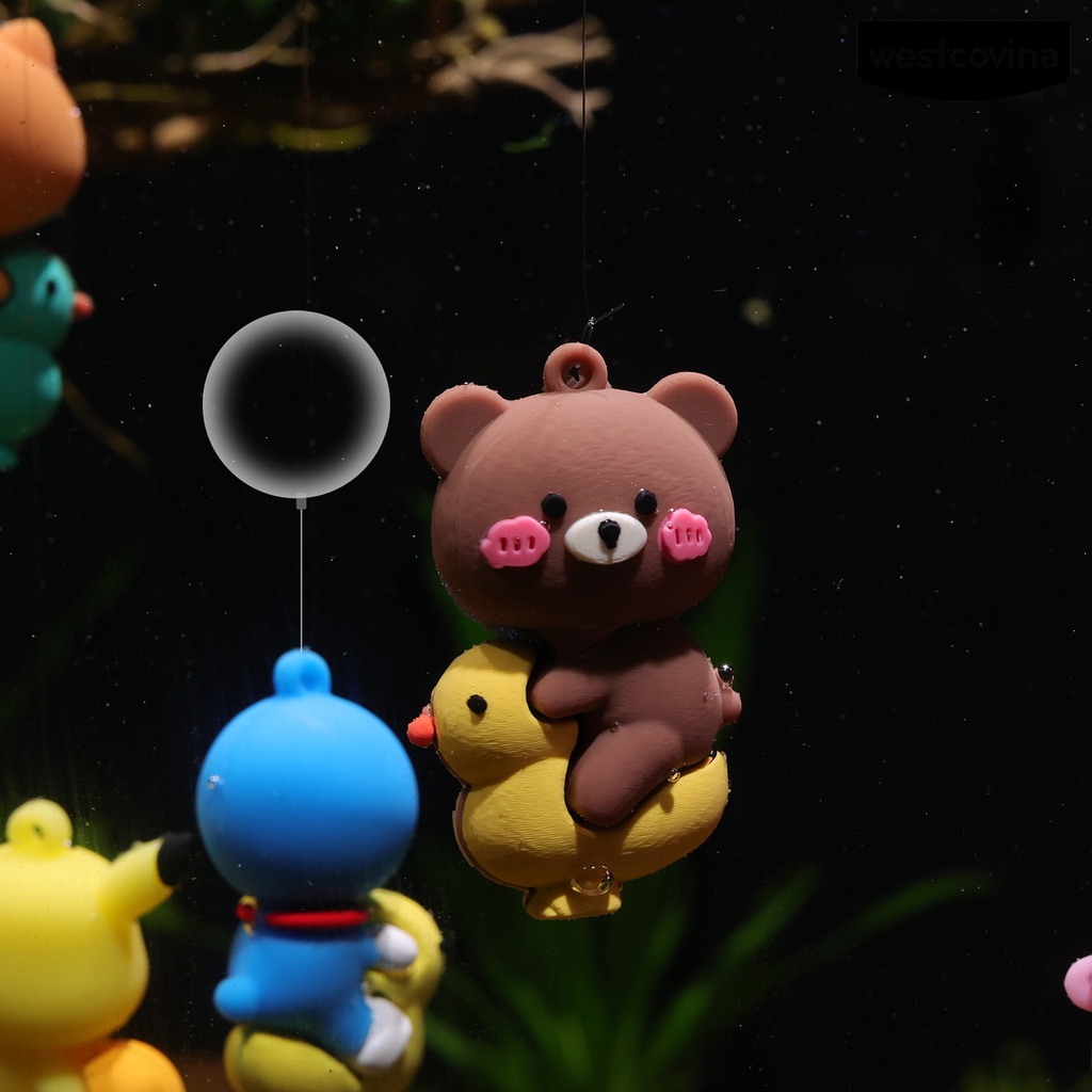 [COD]♘1 Set Đồ Trang Trí Hồ Cá Hình Động Vật Hoạt Hình Đáng Yêu