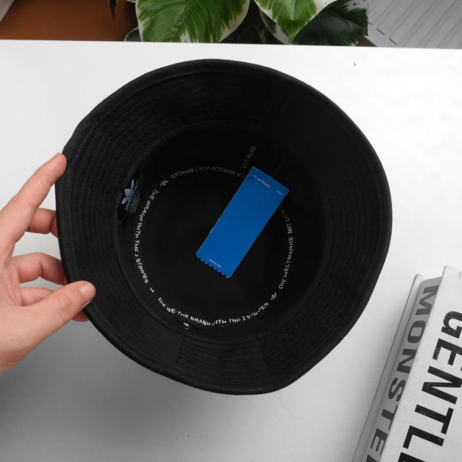 Mũ Bucket Adidas chất vải cotton Hàn Quốc cao câp, nón vành thể thao màu vàng, đen,trắng, xám , xịn mịn