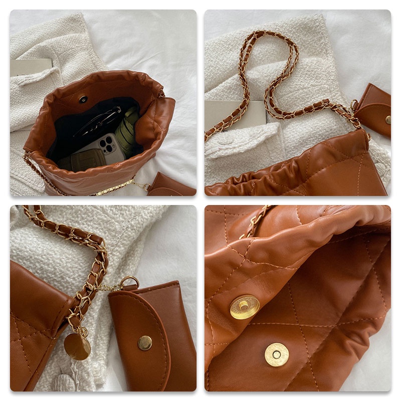 Mischa Túi Xách Da PU Màu Trơn Phong Cách Phương Tây Thời Trang Cho Nữ