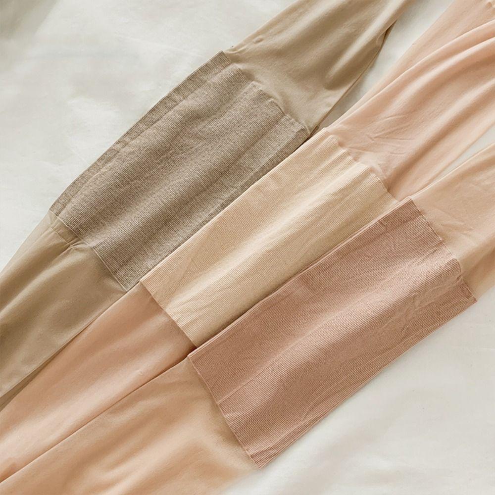 SOMEDAYZL Vớ Lụa Nylon Cao Đến Đầu Gối Thoải Mái Chống Móc Phong Cách Vintage Đơn Giản Cho Nữ