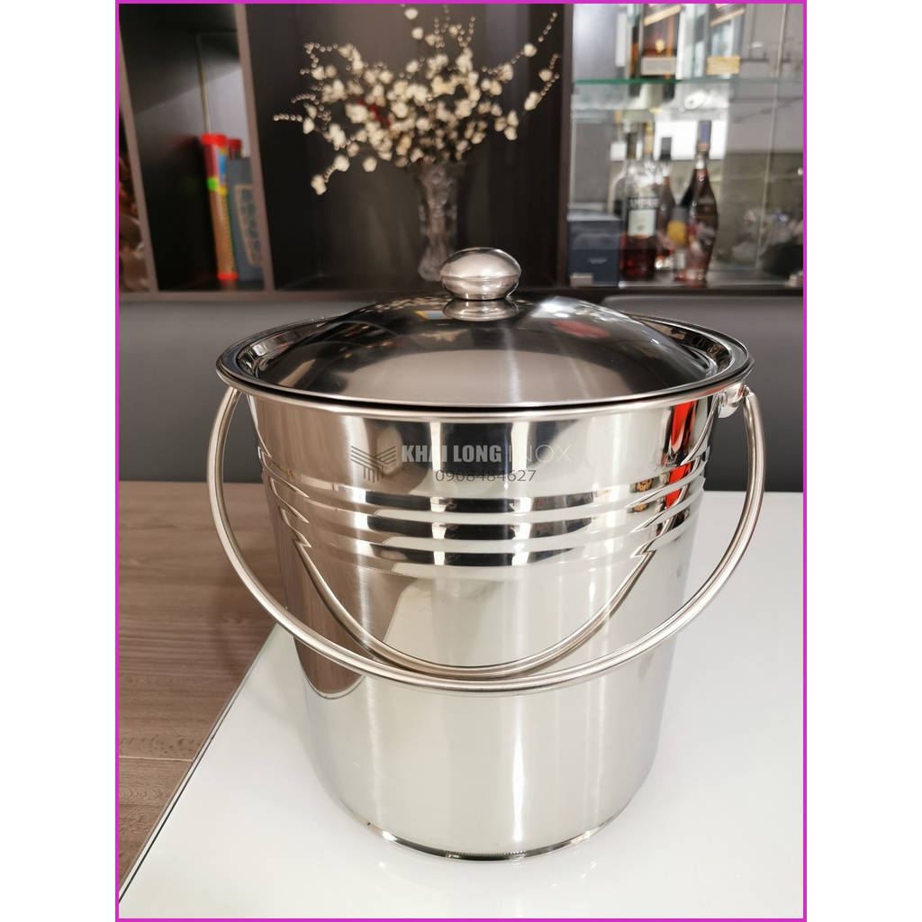 Xô inox đựng nước lèo, nước lẩu, đựng đá đủ kích thước
